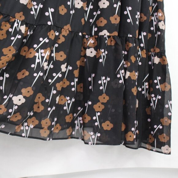 NWT Cynthia Rowley Blossom Black Floral Silk Maxi Dress Size Small - Picture 10 of 14
